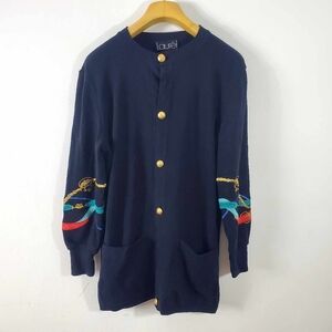 Vtg 80s Laurel Escada Cardigan Womens 34 Wool Oversized Black